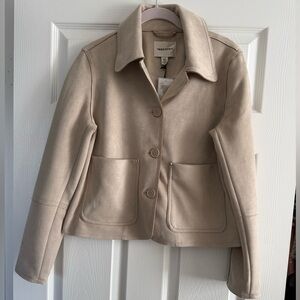 INDUSTRY Light Beige Lined Cropped Jacket, NWT, S